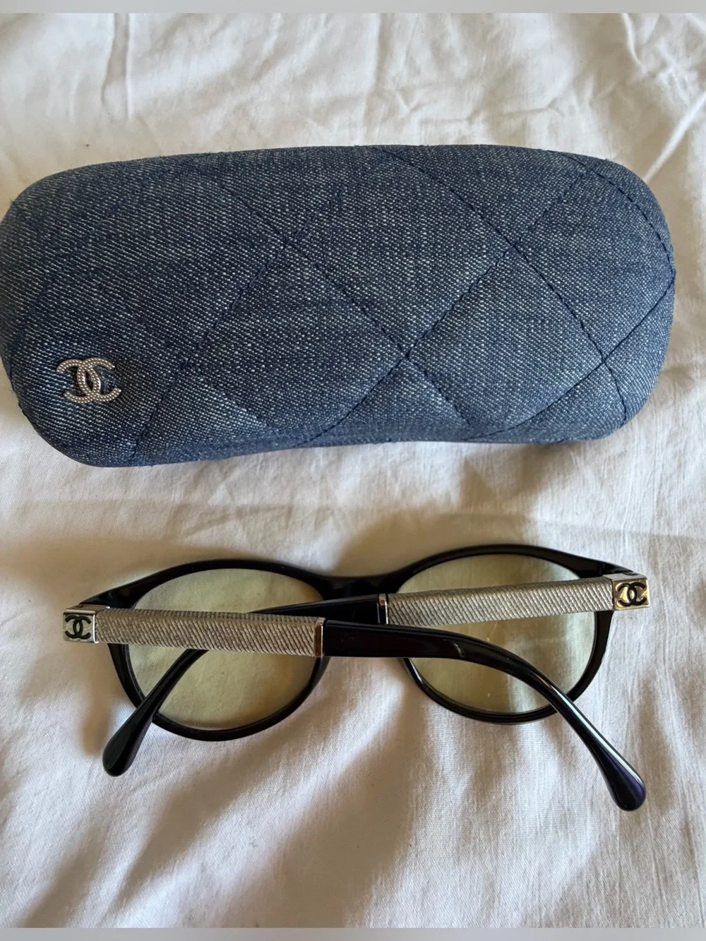 Chanel Eyeglasses frame   Prescription attached with yellowish lens